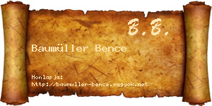 Baumüller Bence névjegykártya
