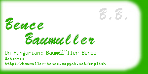 bence baumuller business card